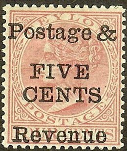 Stamp, Surcharged, Sri Lanka,  