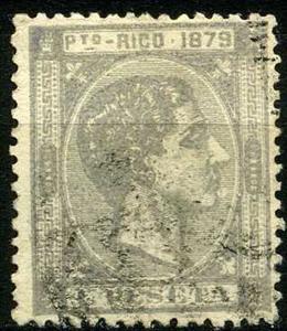 Stamp, King Alfonso XII, Puerto Rico,  