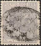 Stamp, King Alfonso XII, Puerto Rico,  