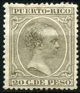 Stamp, King Alfonso XIII, Puerto Rico,  