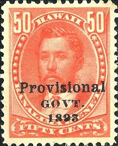 Stamp, King William Lunalilo, Hawaii,  