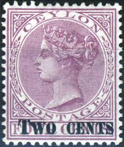 Stamp, Surcharged, Sri Lanka,  