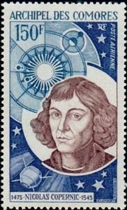 Stamp, Nicolas Copernic (1473-1543), Comoros,  
