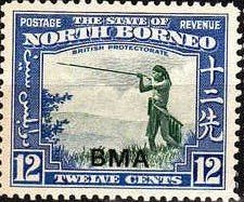 Stamp, Country views, North Borneo,  