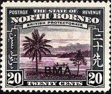 Stamp, Country views, North Borneo,  
