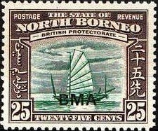 Stamp, Country views, North Borneo,  
