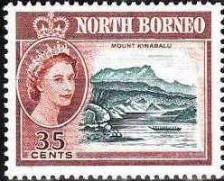 Stamp, Country views, North Borneo,  