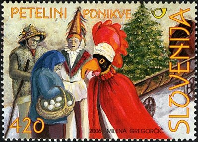 Stamp, Folklore – Masks, Slovenia,  , Folklore, Masks, Carnival