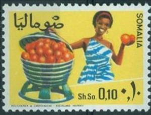 Stamp, Oranges, Somalia,  