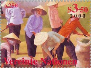 Stamp, U.N.O.in 21th century, UNO Vienna,  , U.N.O.