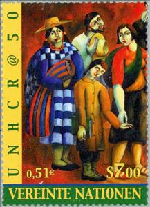 Stamp, U.N.C.H.R., UNO Vienna,  , U.N.H.C.R., Refugees