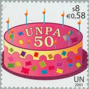 Stamp, Postal service U.N.O., UNO Vienna,  , Anniversaries and Jubilees