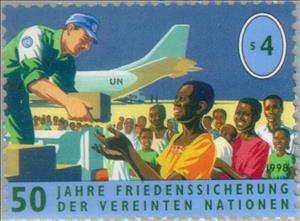 Stamp, Peace keeping, UNO Vienna,  , Anniversaries and Jubilees