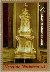 Stamp, Palace and Gardens Schönbrunn, Austria (World Heritage 1996), UNO Vienna,  , Palaces, Furniture, UNESCO World Heritage Sites