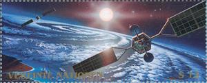 Stamp, UNISPACE III, UNO Vienna,  , Special Occasions, Communication, Space Traveling, Telecommunication, Satellites