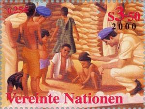 Stamp, U.N.O.in 21th century, UNO Vienna,  , U.N.O.