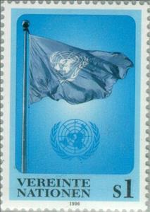 Stamp, Symbols U.N.O., UNO Vienna,  , Flags
