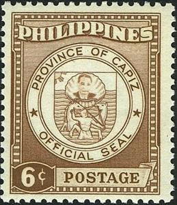 Stamp, Capiz, Philippines,  , Heraldic Animals, Coats of Arms