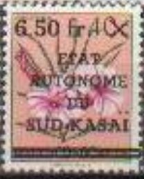 BE C306 with black overprint'ETAT AUTONOME DU SUD-KASAÏ' and