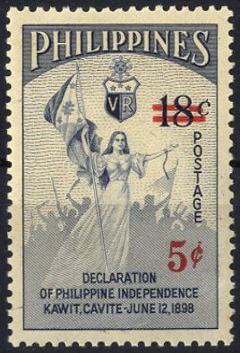 Allegory of Independence - surcharged