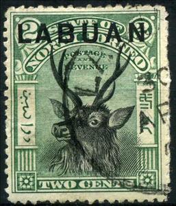 Stamp, Sambar Deer (Cervus unicolor), Labuan,  , Animals (Fauna)