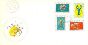 First Day Cover, Crayfish - MiNo. 78-81, Netherlands New Guinea,  , Sea Life, Crustaceans, Animals (Fauna), Crabs