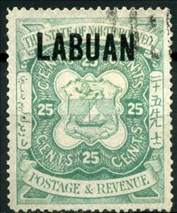 Stamp, N. Borneo Regular Issue, Labuan,  