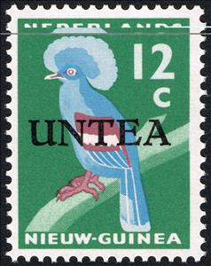 Stamp, Western Crowned Pigeon (Goura cristata) - UNTEA, Netherlands New Guinea,  , Birds, Pigeons, Animals (Fauna)