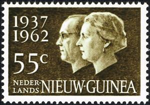 Stamp, Queen Juliana and Prince Bernhard, Netherlands New Guinea,  , Heads of State, Queens, Princes