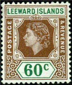 Stamp, Issues of 1954, Leeward Islands,  