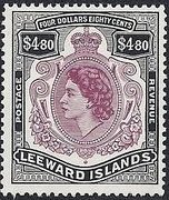Stamp, Issues of 1954, Leeward Islands,  