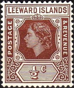 Stamp, Issues of 1954, Leeward Islands,  