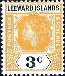 Stamp, Issues of 1954, Leeward Islands,  