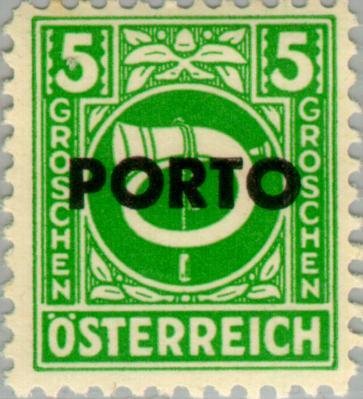 Posthorn overprinted