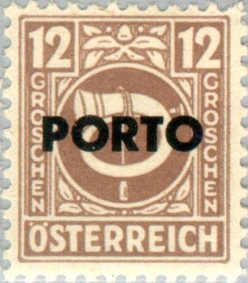 Posthorn overprinted