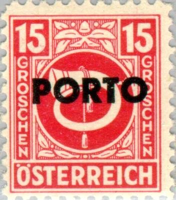 Posthorn overprinted