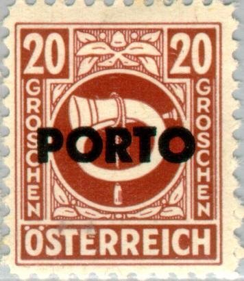 Posthorn overprinted