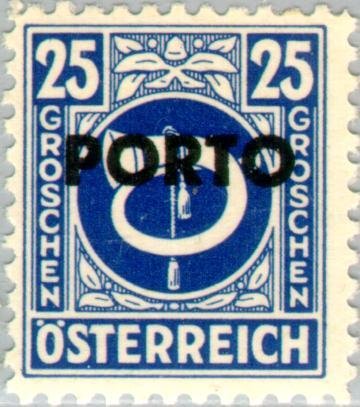 Posthorn overprinted