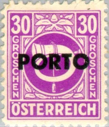 Posthorn overprinted