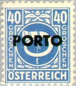 Stamp, Posthorn overprinted, Austria,  