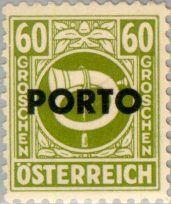 Posthorn overprinted