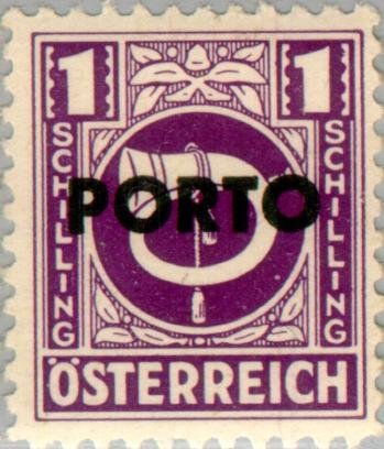 Posthorn overprinted