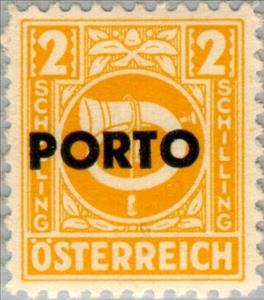 Stamp, Posthorn overprinted, Austria,  
