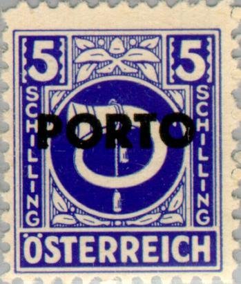 Posthorn overprinted