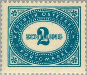 Stamp, Digit in oval frame, Austria,  