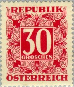 Stamp, Digit in square frame, Austria,  , Numbers