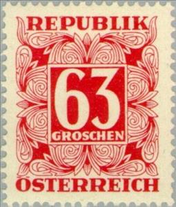 Stamp, Digit in square frame, Austria,  , Numbers