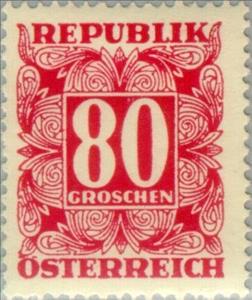 Stamp, Digit in square frame, Austria,  , Numbers