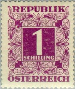 Stamp, Digit in square frame, Austria,  , Numbers