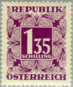 Stamp, Digit in square frame, Austria,  , Numbers